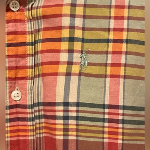 Ralph Lauren Boys Button Down Red/Green/Yellow Plaid 2T - Picture 4 of 4